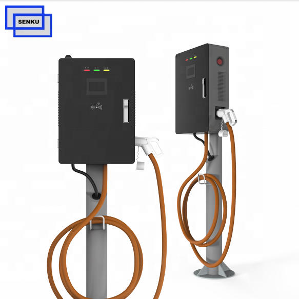 Senku общественный 3 фазы 63A Быстрая зарядка EV зарядное устройство электромобиль зарядная станция для электромобиля