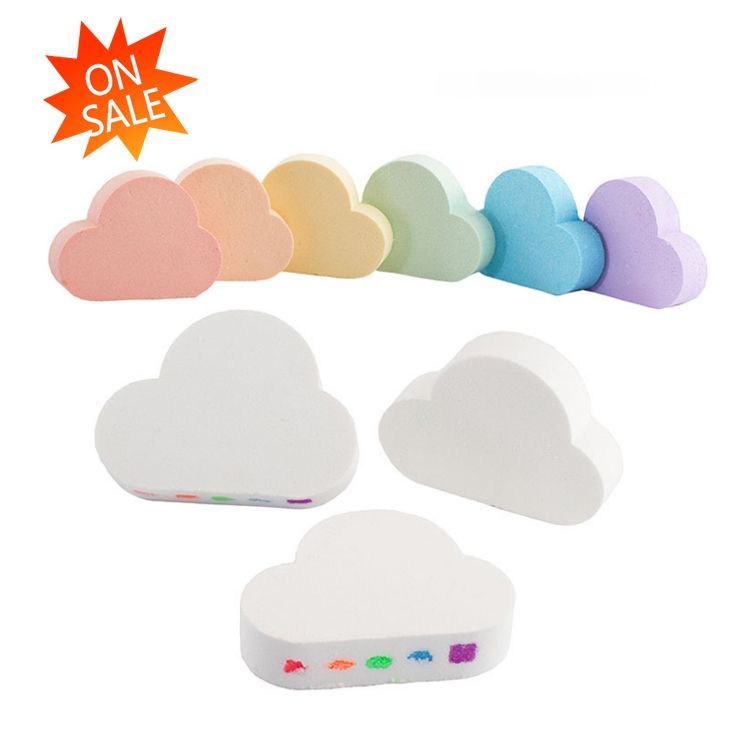 custom wholesale baby kids oem private logo rainbow cloud moon vegan bathbomb powder kit