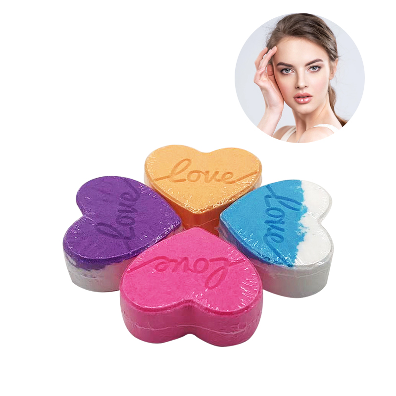 OEM Bombe De Bain Love Bath Bomb Packaging Skin Care Exfoliating Bathbombs Home Spa Fizzer Bubble Shower Steamer Bath Salt Ball