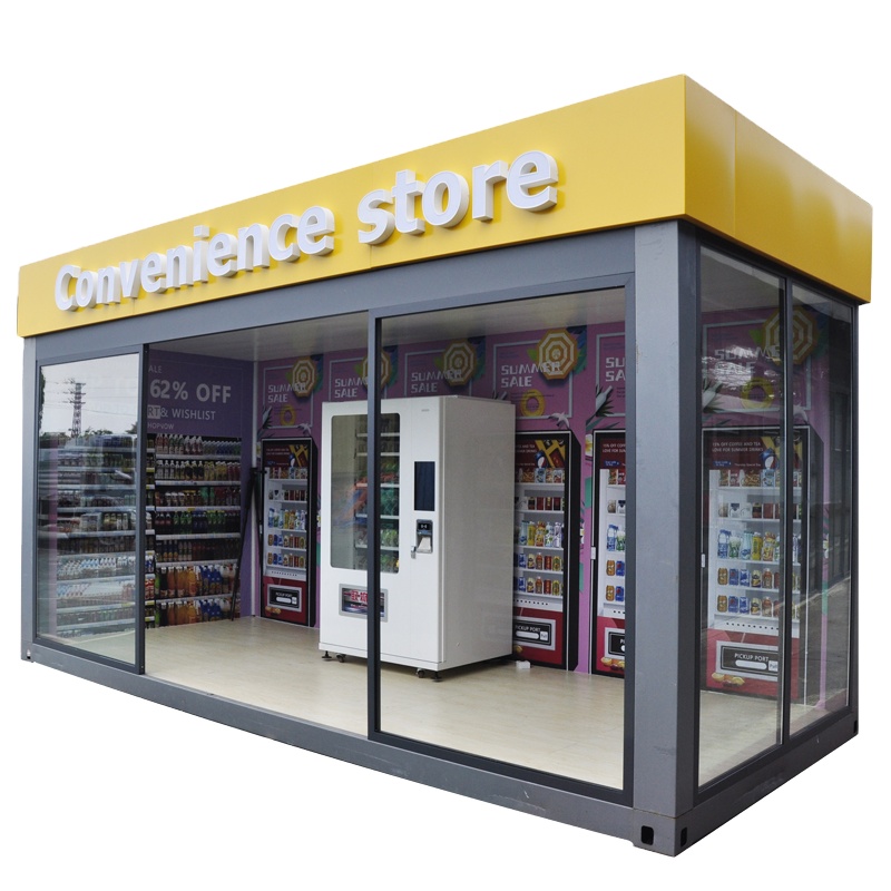 Two storey coffee shop 20ft Prefabricated Luxury modular Convenience Store house