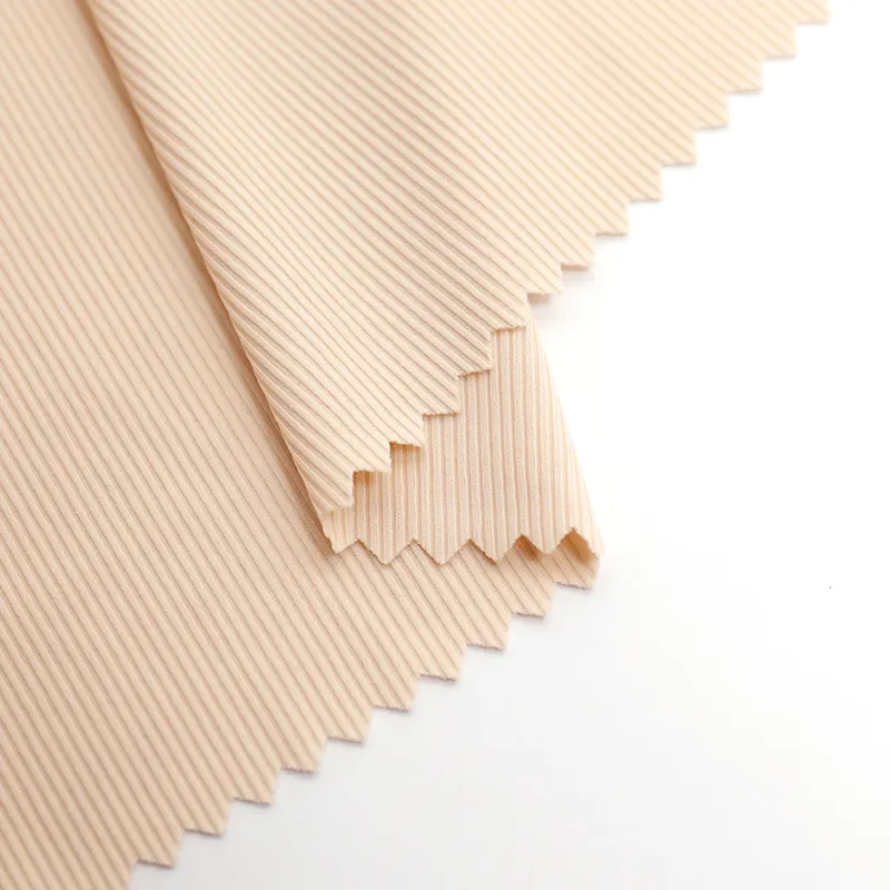 100D Stretch Ly cra Nylon Spandex Stripe Swim Soft Underwear Fabric For Bra