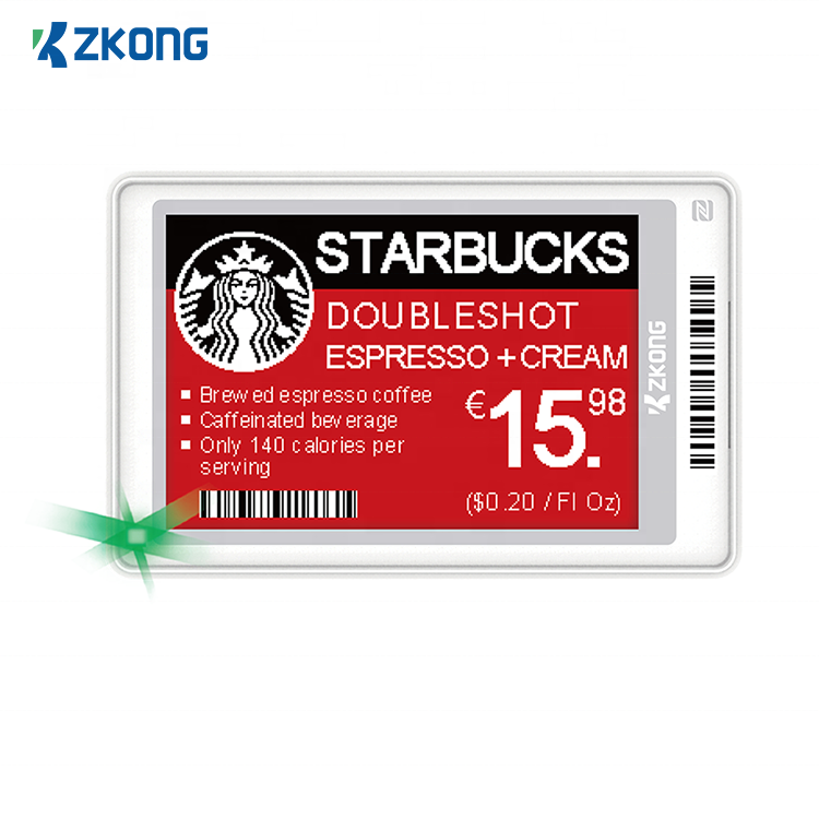 Zkong высокое качество 2,7 дюймов rfid nfc esl bluetooth электронная полка эикеточная