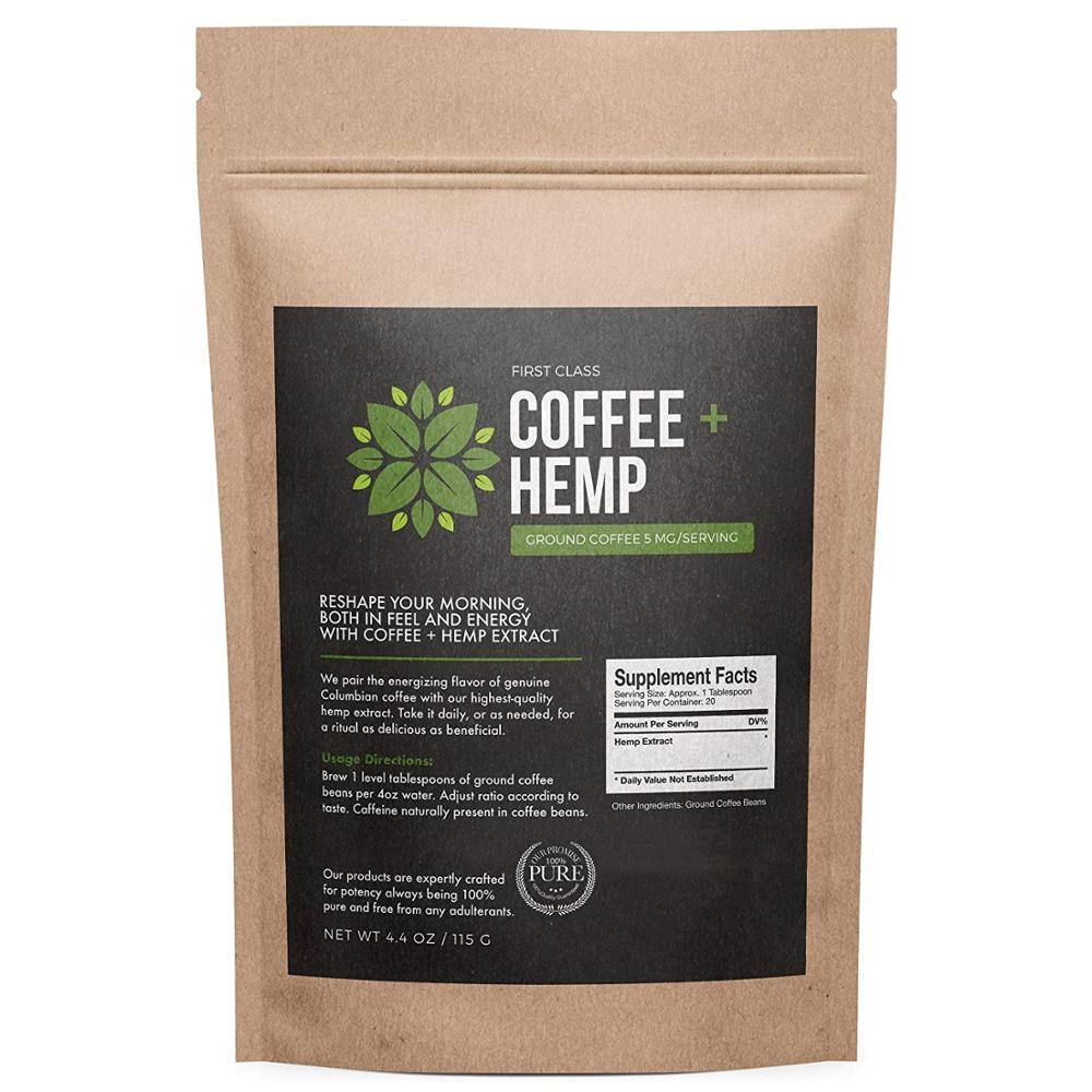 Упаковка оригинального изготовителя оборудования 100 г/пакет cbd содержит кофе с 100 мг растворимые в воде cbd порошок