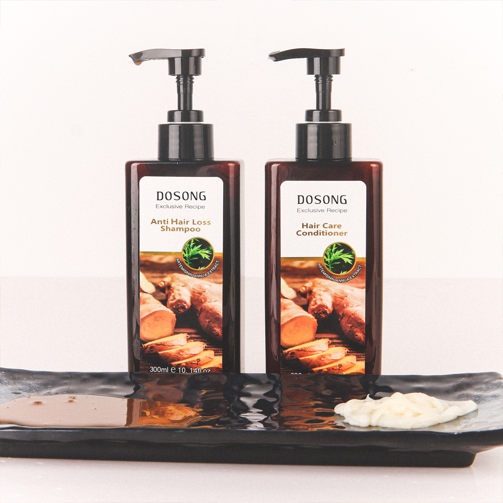Private Label Shampoo And Conditioner Care Set OEM Male Hair Loss Treatment Natural Organic Hair Growth Ginger Shampoo