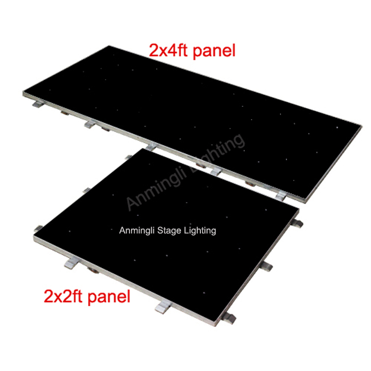 Whole set 20ft by 20ft twinkling starlit wedding white/black led dance floor
