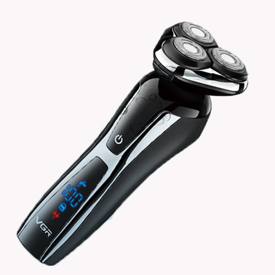 VGR V-309 electri Мужская перезаряжаемая Водонепроницаемая моющаяся бритва IPX5 со светодиодным дисплеем barbeador