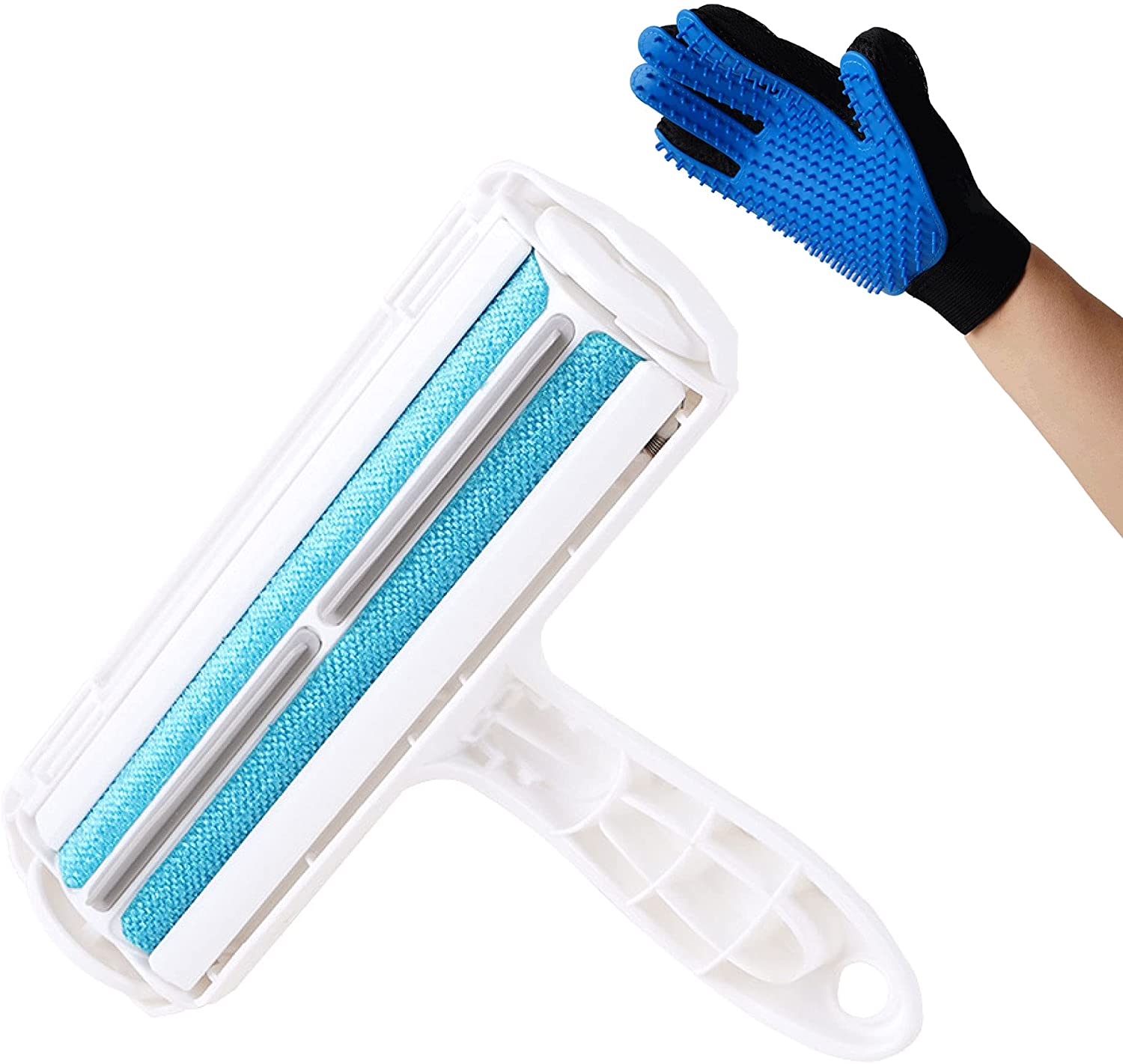 QIJI Pet Hair Remover Roller  Cat Hair   Fur Remover Roller with Self-Cleaning Base  Perfect for Couch  Carpets