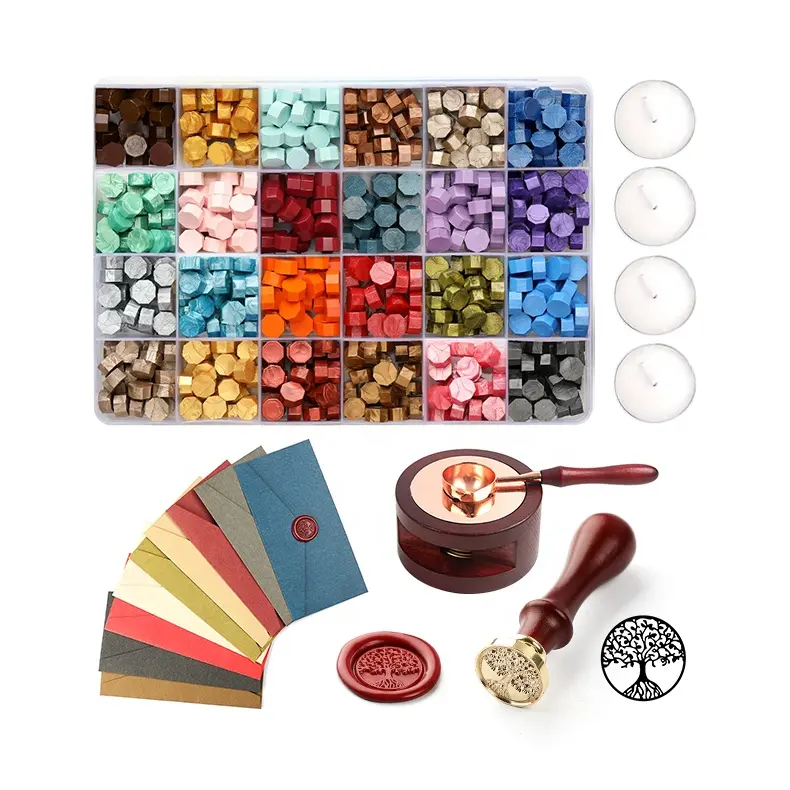 Colorful Sealing Wax Beads Stamp Wax Seal Stamp Kit sets