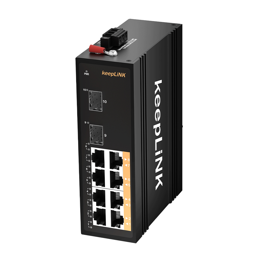 Неуправляемый промышленный Ethernet коммутатор с 8 портами, 10/100/1000 м, PoE, DIN-рейка IP40 для наружного видеонаблюдения, светодиодный экран