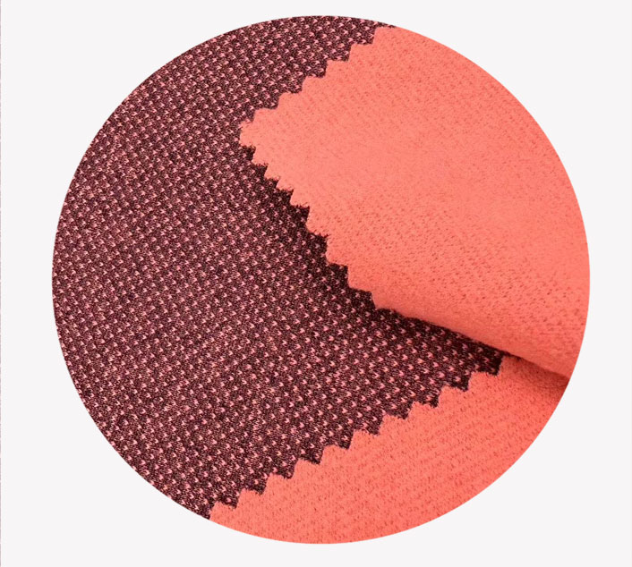 100% Recycle Polyester Wicking Fleece Jacquard Two Colors fabric