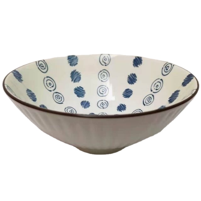 Natural Healthy Japanese Ceramic Bowl Gift Set Blue And White Porcelain Bowl