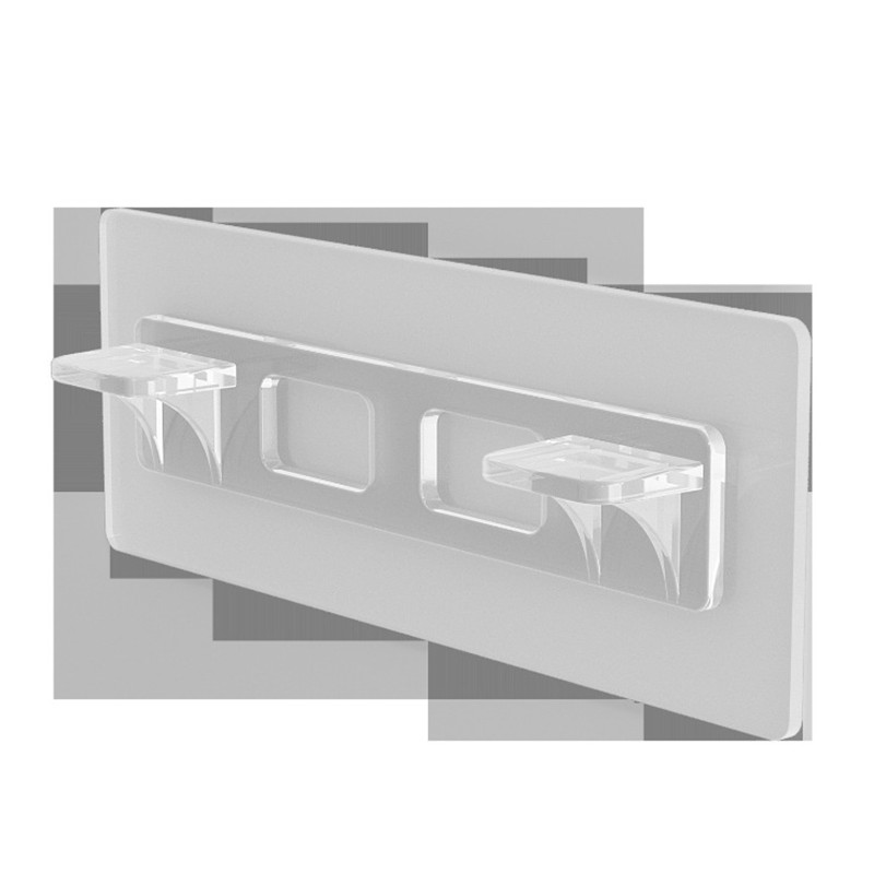 Shelf Support Hooks Closet Cabinet Shelf Support Clip Adhesive Pegs Wall Hanger Holder Punch-free Layered Partition Bracket