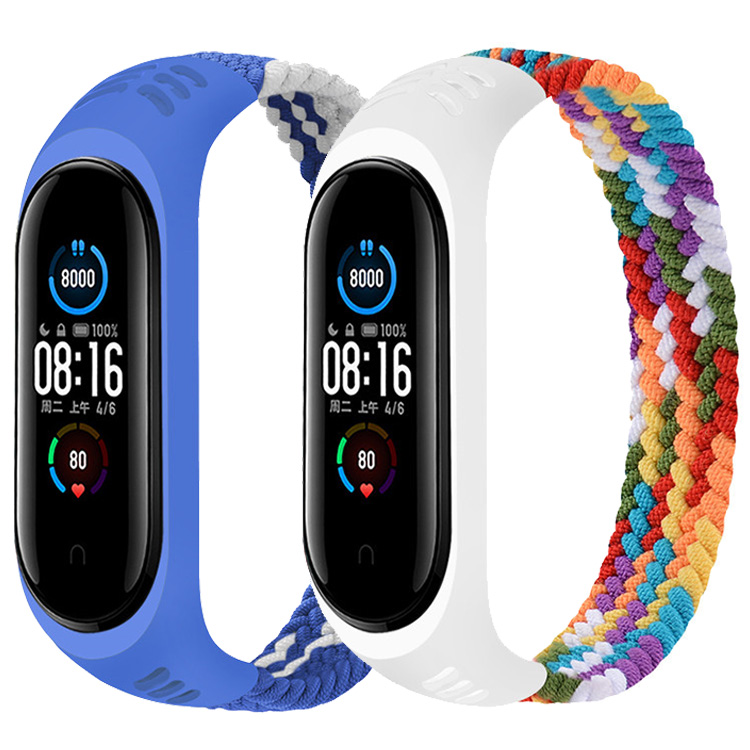 Lianmi Elastic Braided Solo Loop For Mi Band 6 Nylon Strap For Xiaomi Mi Band 6 Sport Wristband For Xiaomi Mi 5 6 Watch Band
