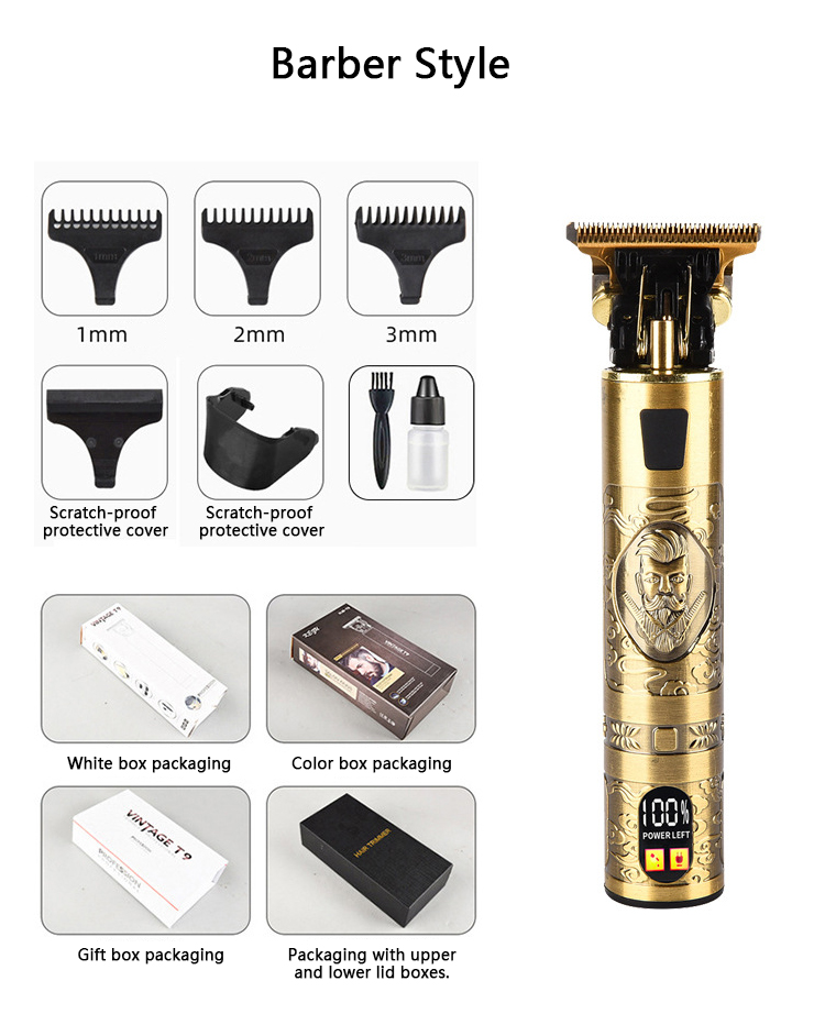 AIWO Dropshipping Ready To Ship Usb Charging Metal Body Electric Scissors Hair Cutter Professional Machine For Men