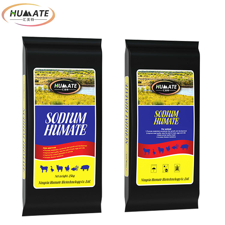 Высококачественная кормовая добавка Ningxia Humate для куриных животных, кормовые антибиотики, хлопья humate натрия