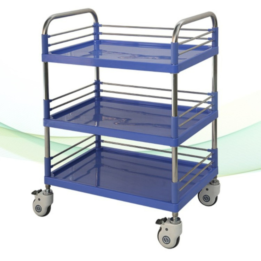 Wholesale High Quality Steel Plastic Instrument Trolley Hospital Emergency Trolley For Hospital