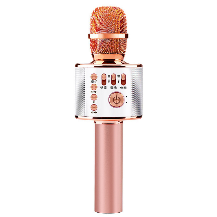 Wireless Bluetooth Karaoke Multi-function Microphone Speaker Portable Handheld Microphone WS858 home KTV Singing