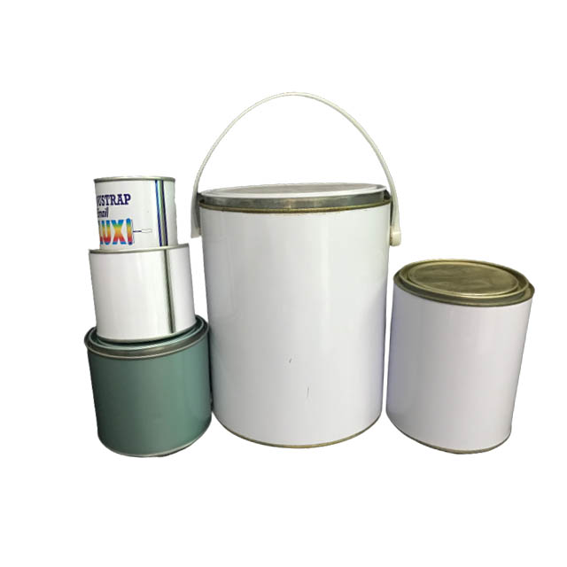 Wholesale Empty Round Paint Cans 1L Metal Tins 1 Litre Tin Can with Lid For Thinner Solvent Packing