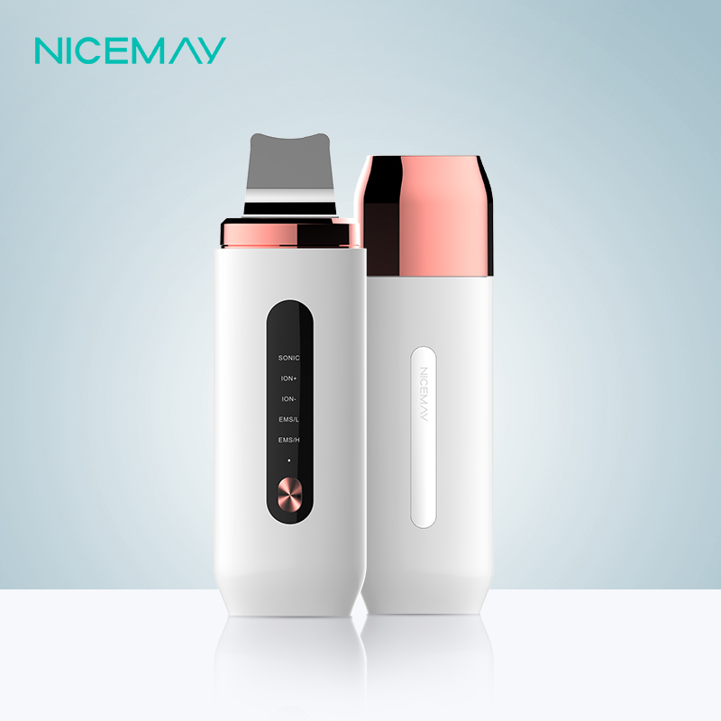 High quality Latest Portable Ultrasound Facial Spatula Face Peeling Ultrasonic Skin Scrubber