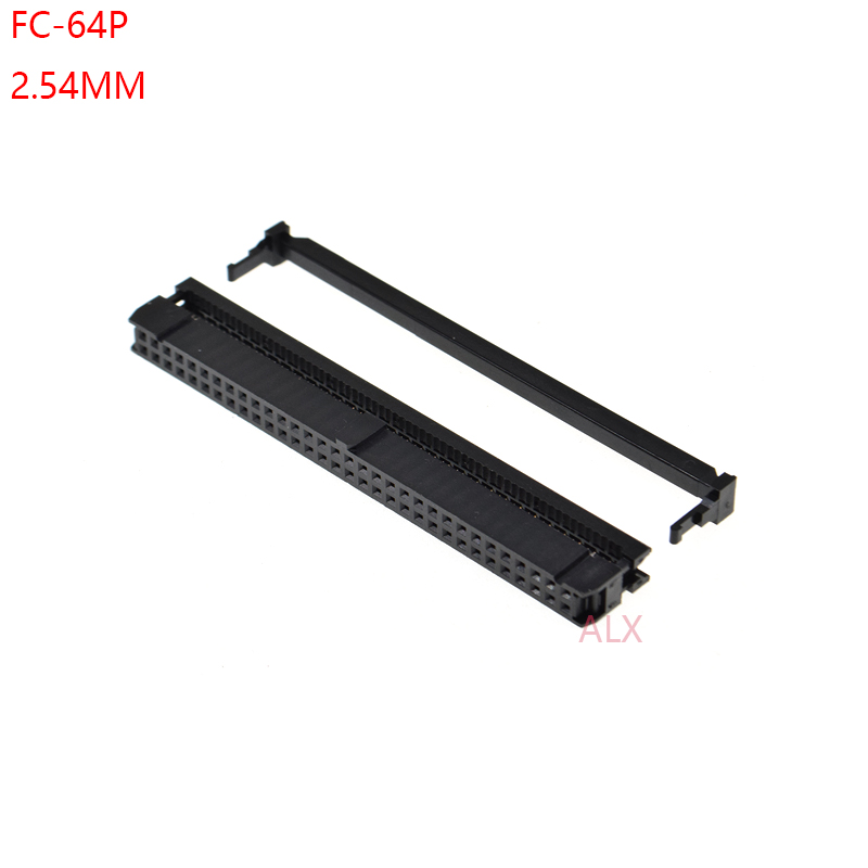 FC-64p IDC SOCKET pitch 2.54MM JTAG ISP PLUG CONNECTOR DOUBLE ROW FEMALE 2x32PIN 64PIN FC 64p FOR IDC BOX HEADER for cable