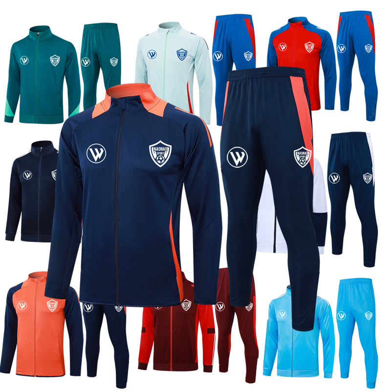 Football Jacket Men's National Club Long Sleeve Full Zipper soccer Jacket Sports Running Men's Football Training jacket Clothes