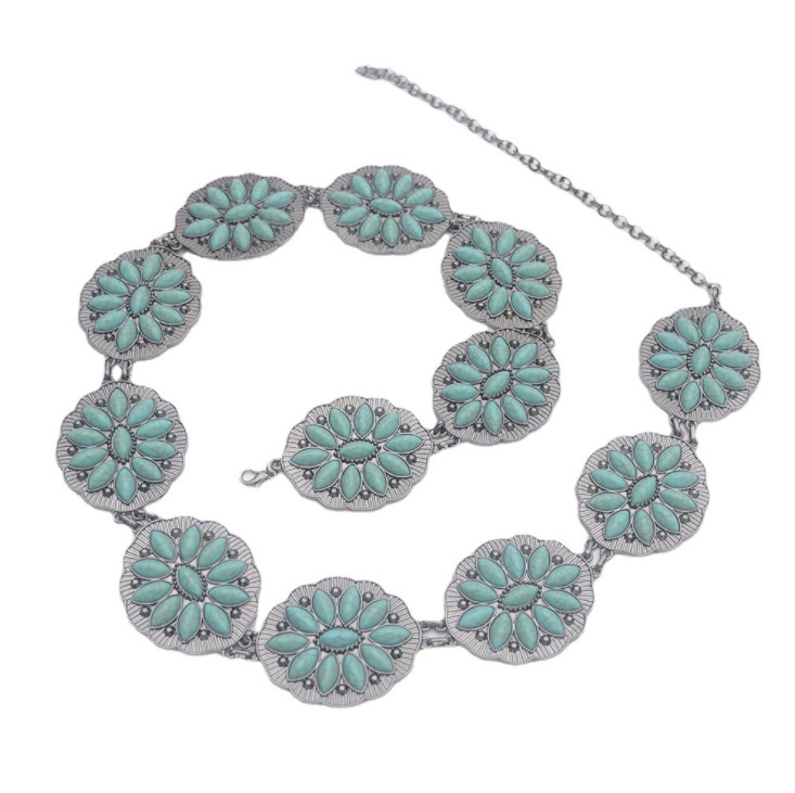 Amazon's new accessory Turquoise Stone waist chain casual accessory waist chain