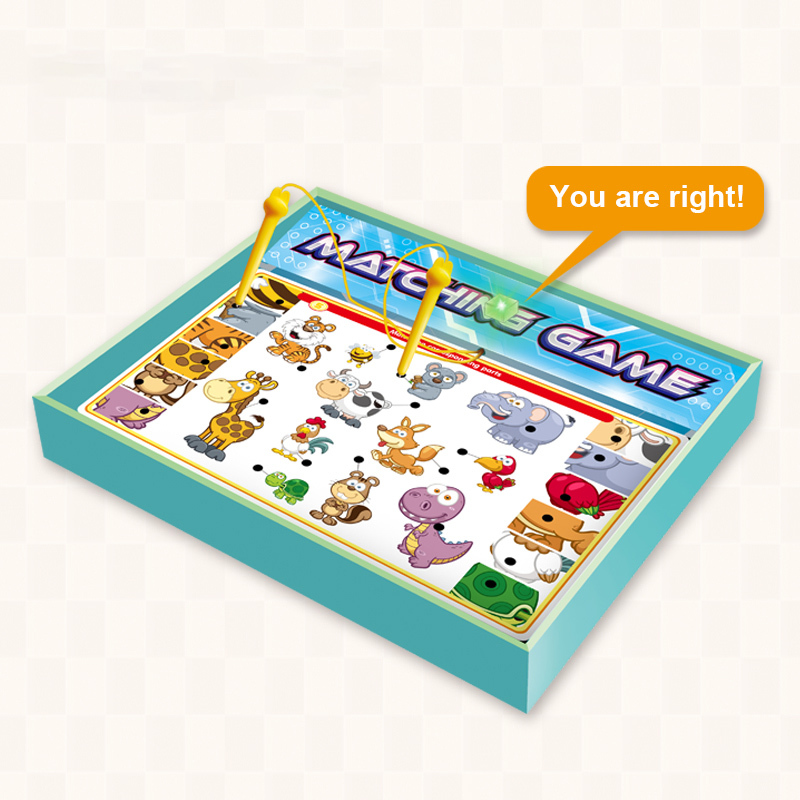 Matching Game Learning Card Educational Toys Color Match Flash Cognitive Card Game Smart E Book Card Learning Machine for Kids