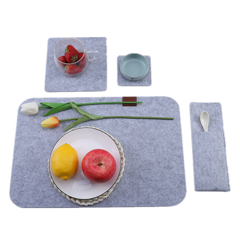 Kitchen tableware table mat in various shapes and thicknesses felt mat