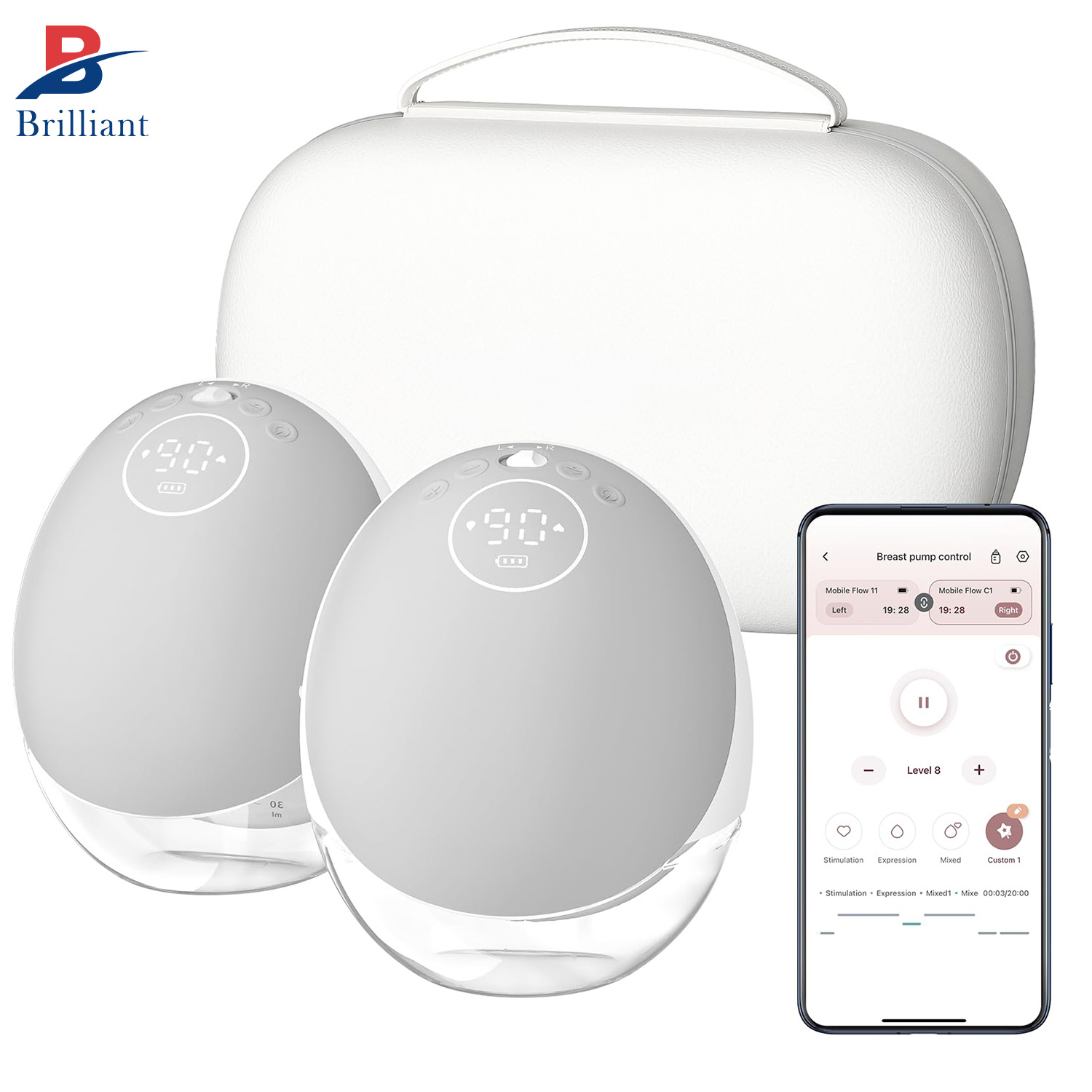 Brilliant Customized EVA Hard Shell Breast Pump Tool Case Outdoor Portable Travel Breast Pump Bag