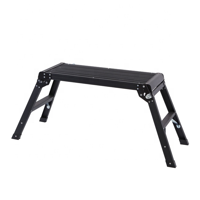 Deliladder work platform in aluminum black color