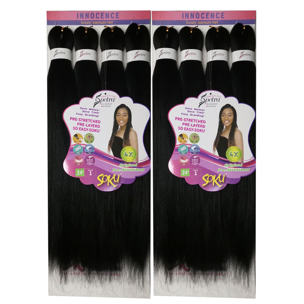 Черные косички для волос X-braid yaki EZ 2020, предварительно растянутые косички ez для черных женщин, синтетические волосы