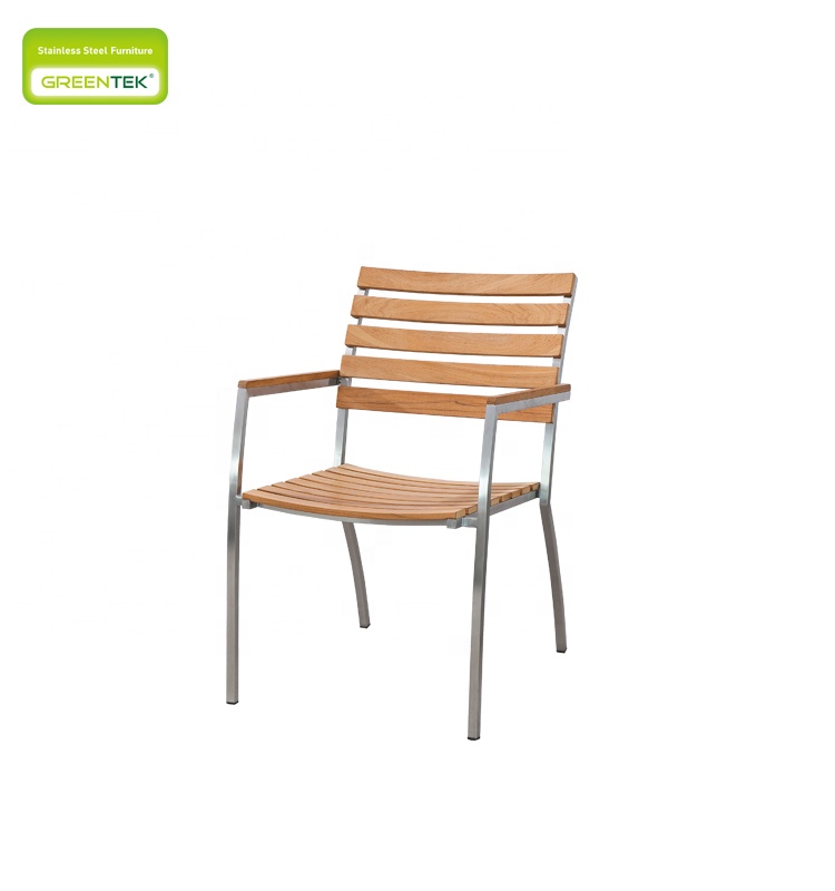 Outdoor Table And Chairs Teak Wood Dining Table Teak Patio Furniture Set Stainless Steel garden dining set