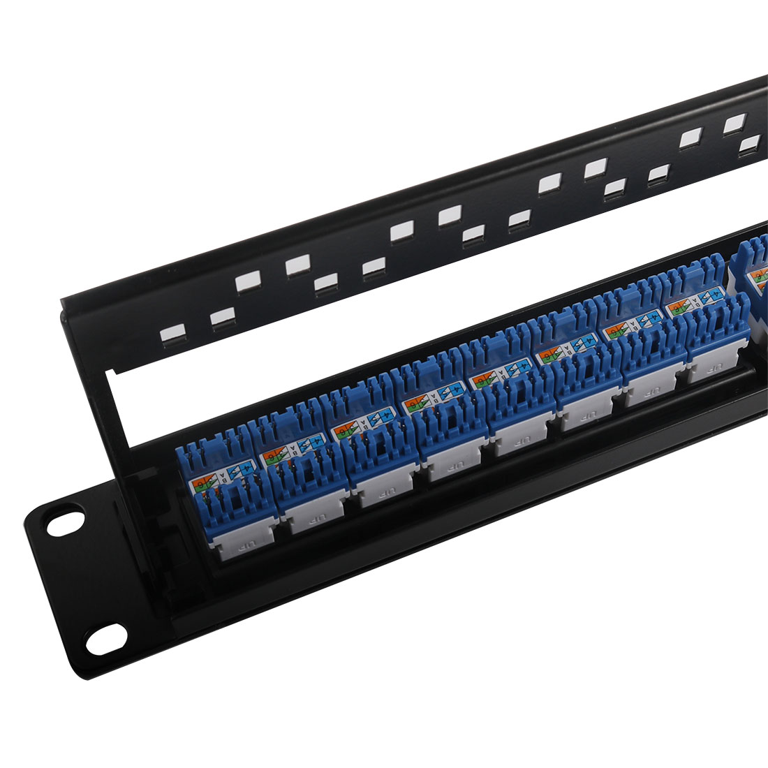 Патч-панель UTP 24 порта CAT6 с полным загруженным разъемом Keystone Jack