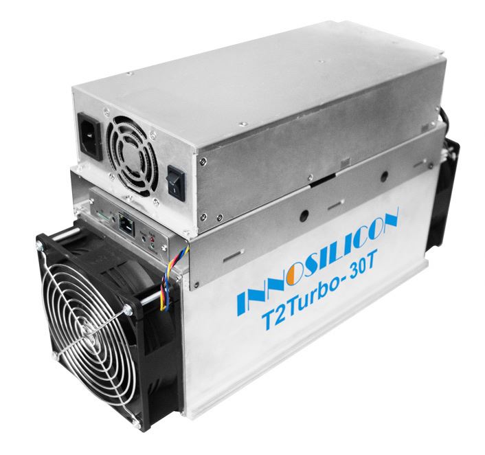 Новые Innosilicon T2T 30 т Asic Bitcoin шахтер с питание