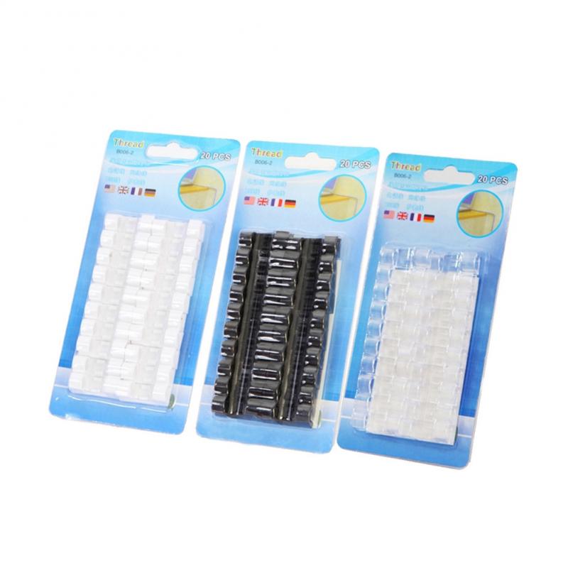 20Pcs Charging Cable Organizer Self-Adhesive Fixing Clip Cable Winder Living Room Office Wire Tool
