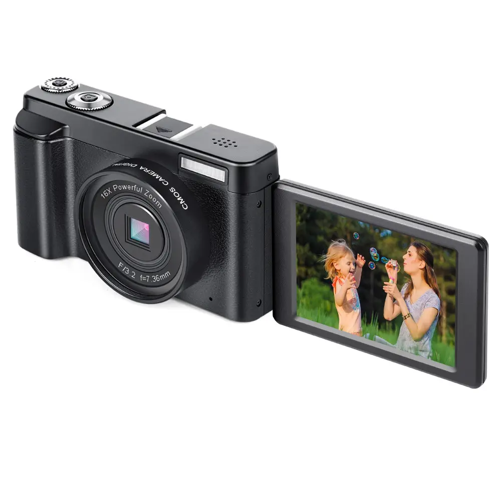Wide Angle 1080P Digital Camera Wifi Cameras 24MP HD Camcorder 3 Inch Vlog Camera for YouTube