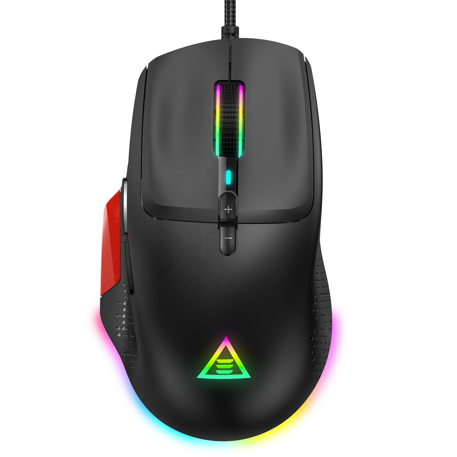 EKSA EM600 USB игровая мышь PAW3327 12400 точек/дюйм RGB легкий проводная мышь для компьютера, игровая мышь с 9 программируемых кнопок