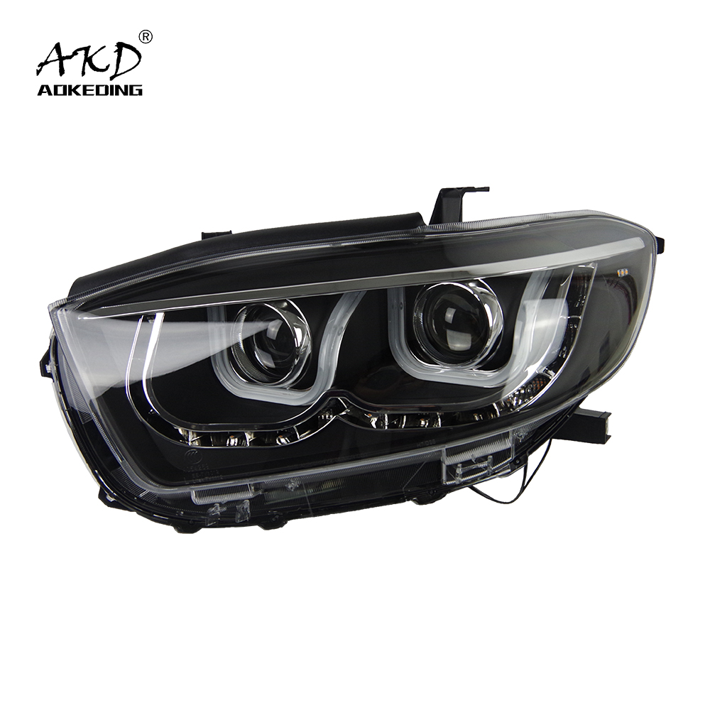 AKD Car Styling for Toyota Highlander 2009-2011 LED Headlight DRL LED Lens Light Dynamic Bi-Xenon Angel Eyes Headlight Assembly