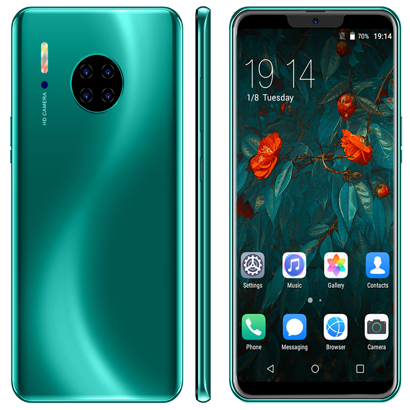 2020 новый разблокирована mate30 смартфон 6,3 дюймов 6 ГБ + 128G, четрыре ядра, мобильный телефон Android сотовый телефон