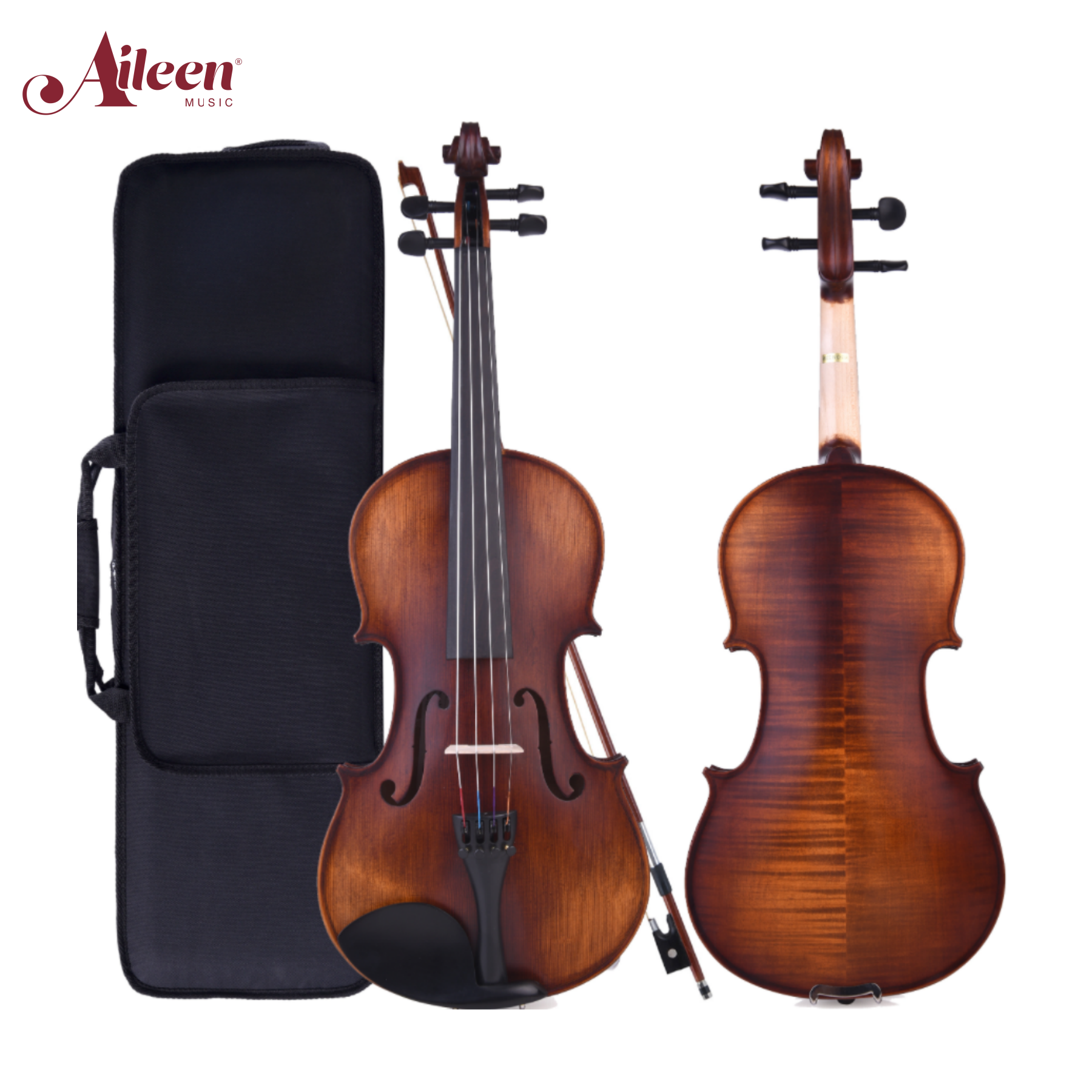 VM100 Wholesale Middle Grade Flame Back Metal 4/4 Professional German Handmade Violin