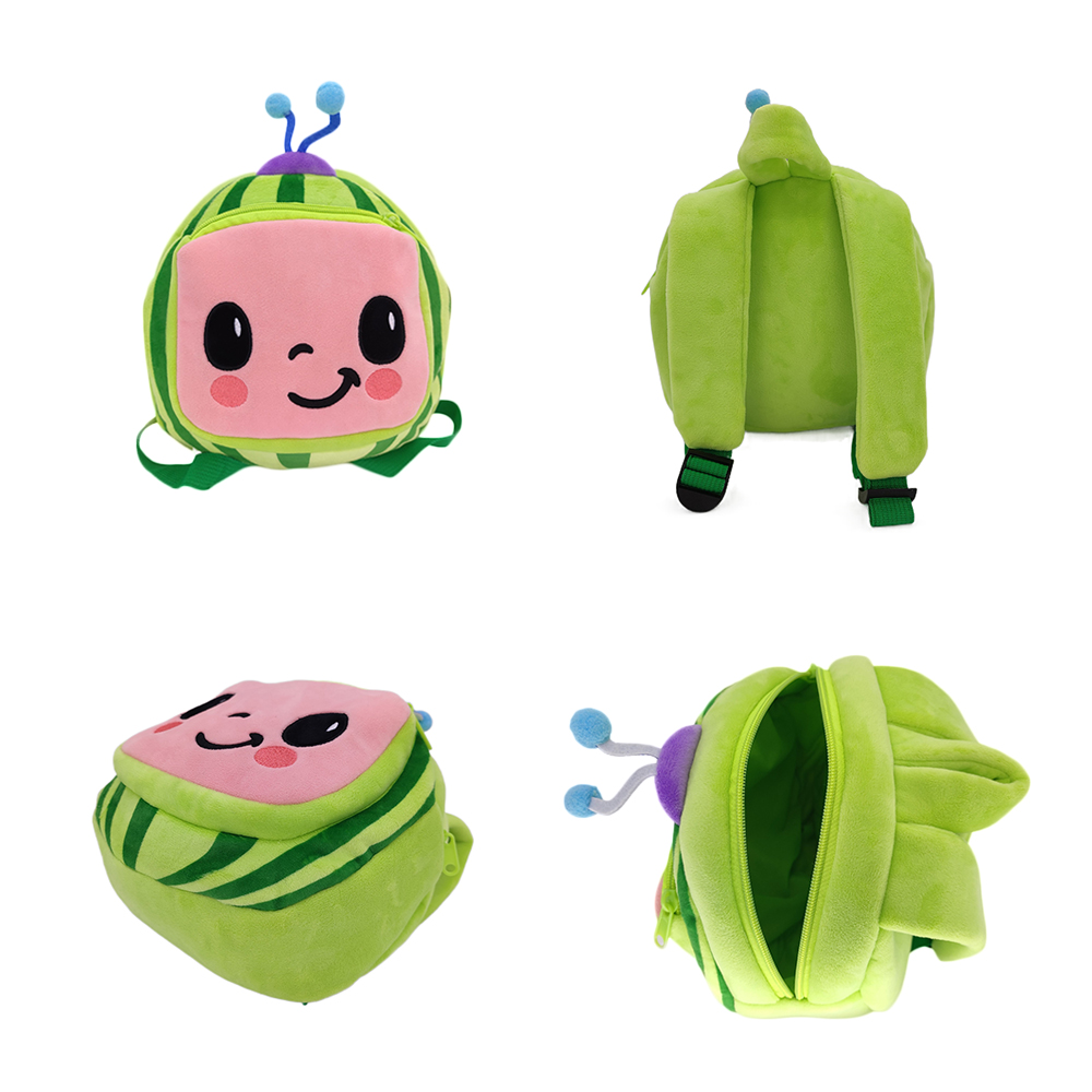 New Arrival Super Stuffed Soft School Backpack Cocomelon JJ Toy Cartoon Plush Cocomelon Backpack
