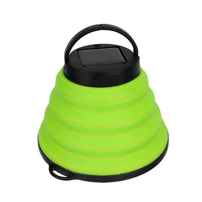 High Power Waterproof Portable Foldable USB Rechargeable 7*SMD LED Solar Powered Camping Light