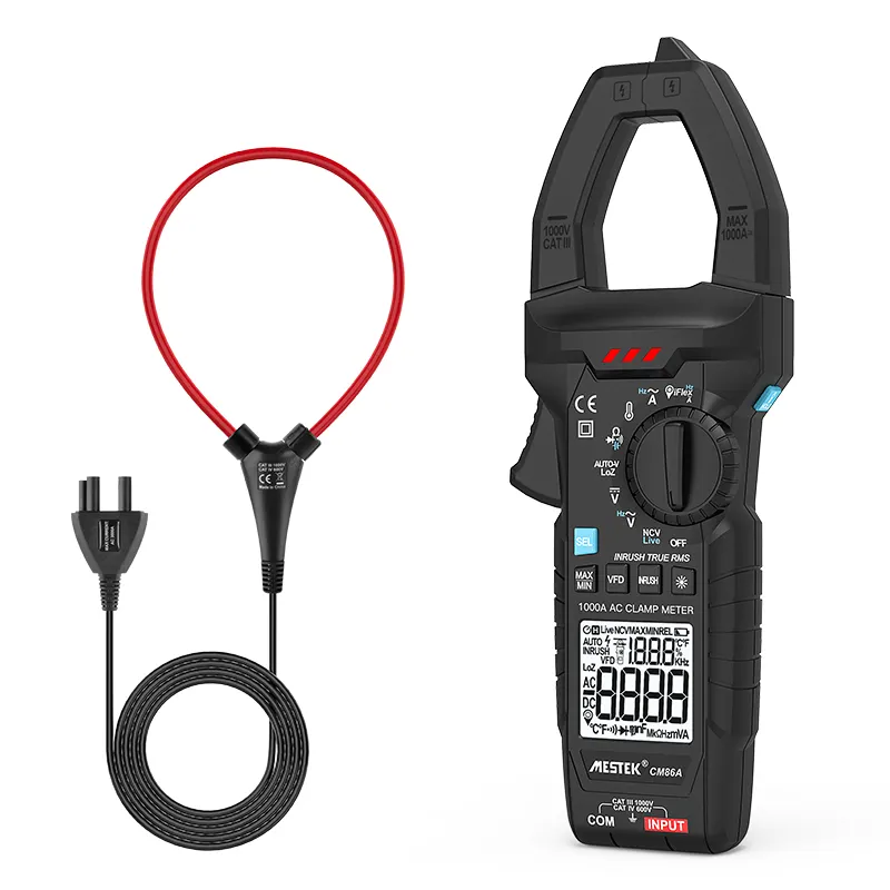 mestek CM86A Digital Current Clamp Meter  3000A  AC Current Voltage  Non-Contact Voltage Wireless Clamp with iFlex