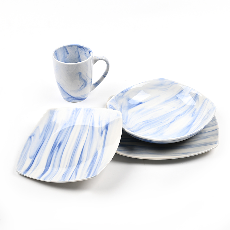 Wholesale 16pcs China Glaze Porcelain Tableware Cutlery Dinnerware Sets