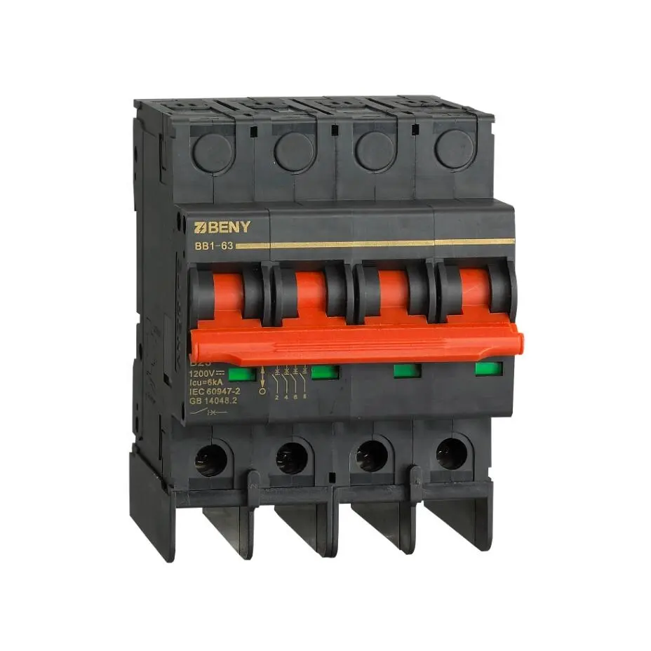 Miniature circuit breaker DC MCB 1-63A 1200V for solar PV