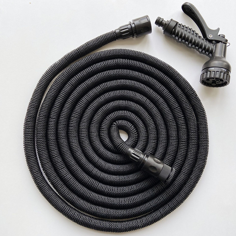 Chinese manufacture tpe expandable garden hose black 7 patterns nozzle 150 ft expandable garden hose