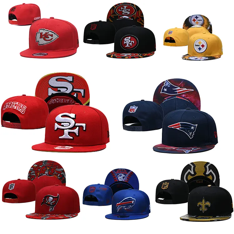 2022 New Arrivals Wholesale Men Women Football Embroidery Vintage Sport Snapback Fitted Hat For All Nfl Team Cap