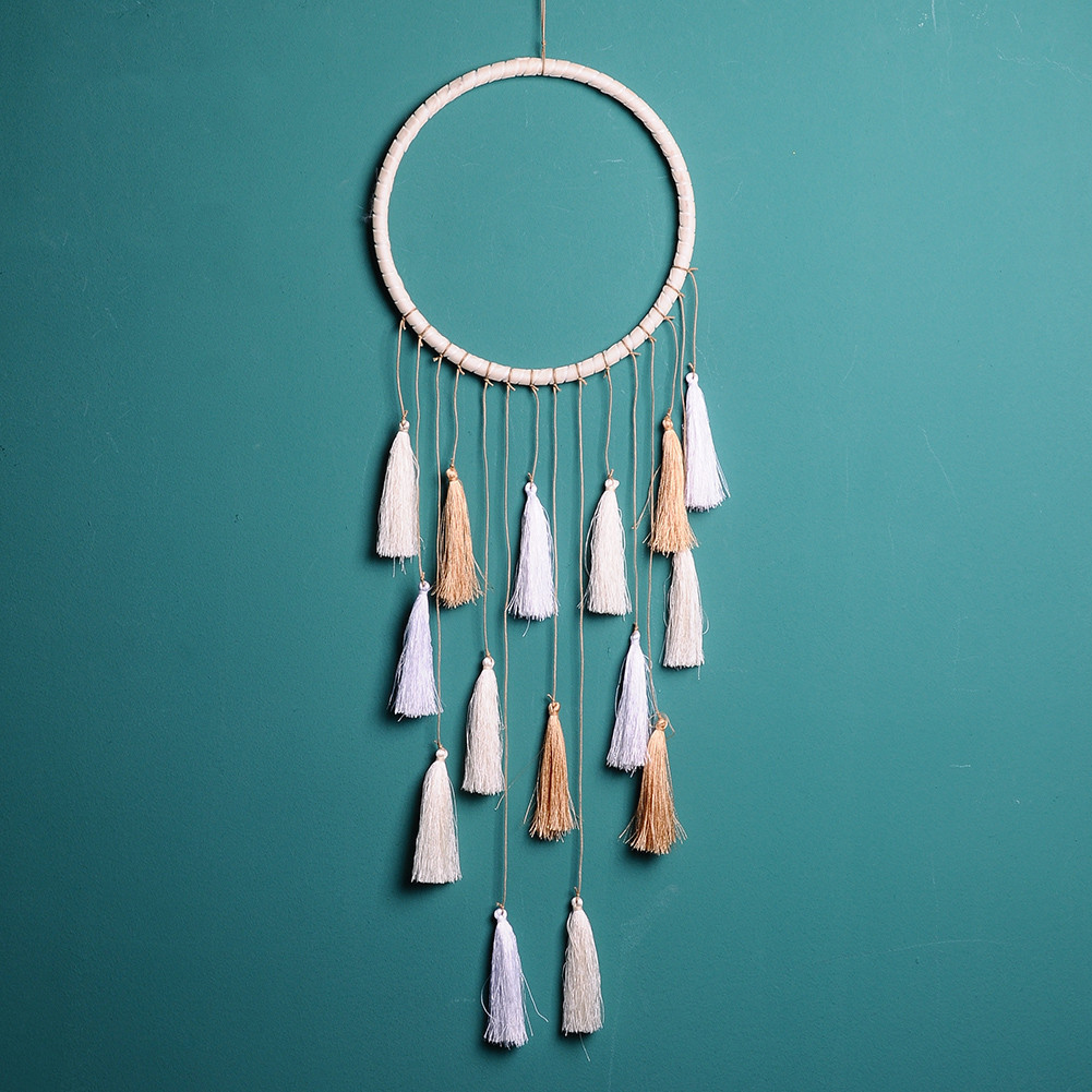 Nordic Hand-woven Tapestry Pendant Luxury Tassel Dream Catcher Ornaments Birthday Present Wall Room Decor