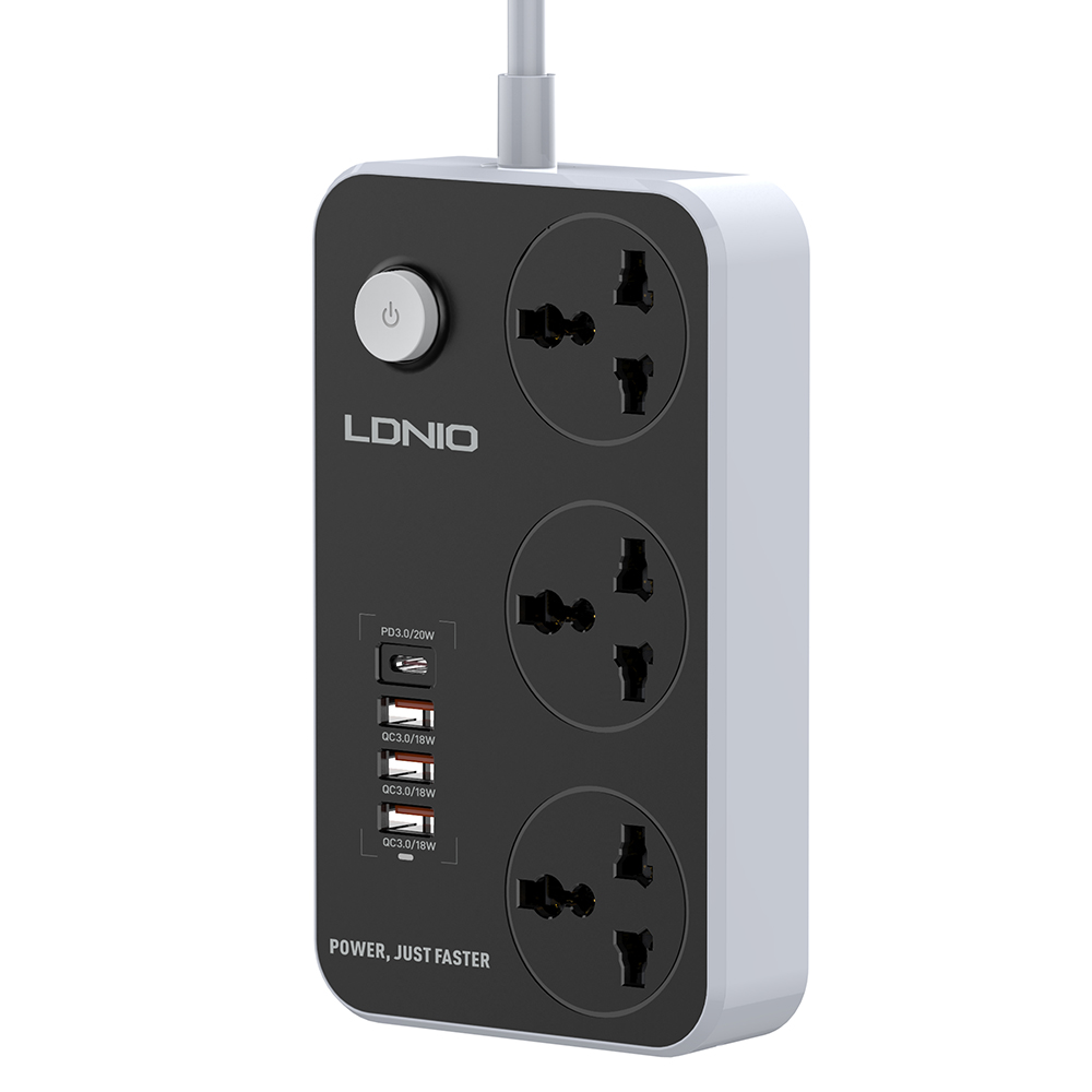 LDNIO 20 Вт PD USB зарядное устройство удлинитель AC Розетка переключатель штепсельная вилка Защита от перенапряжения универсальная лента питания