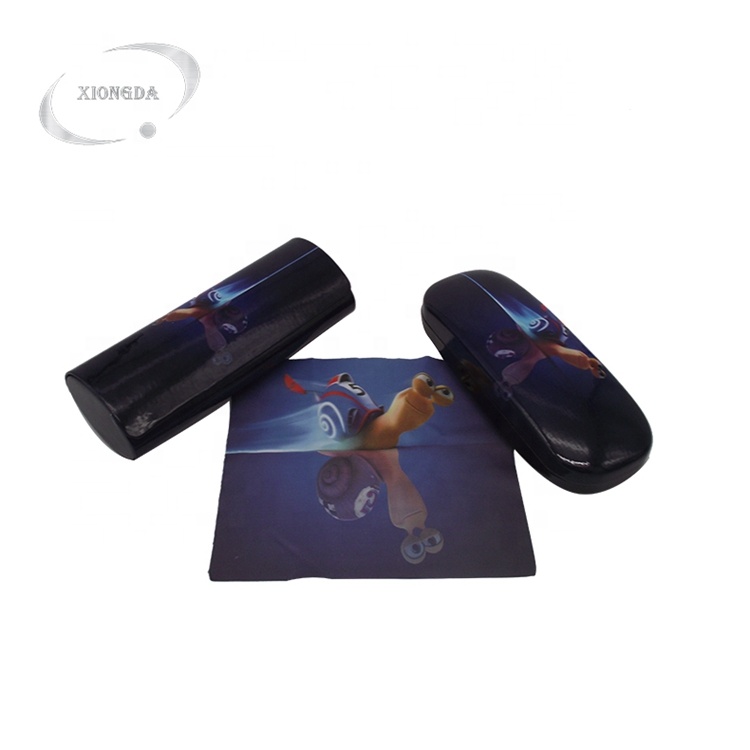 Personalized Leather Delicate 4 Pack Glasses Case Set Eyewear Packaging Box With Cleaning Cloth